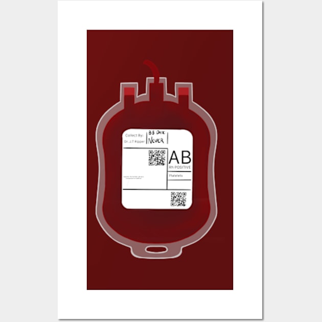 AB+ Blood Bags Wall Art by SnowJade